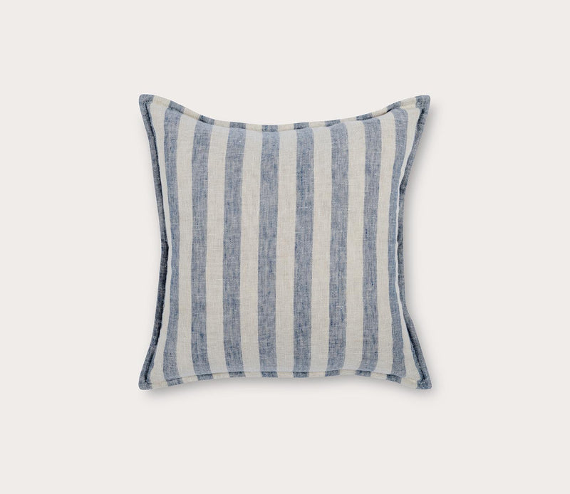Villa by Classic Home Cyprus Ivory Blue Throw Pillow - Image 1