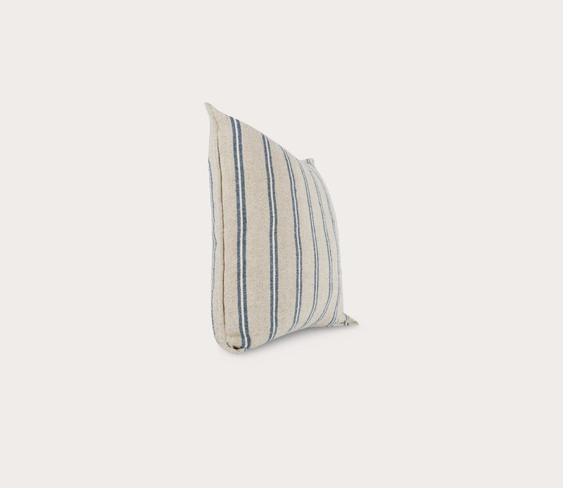 Villa by Classic Home Delgada Natural Blue Throw Pillow - Image 3