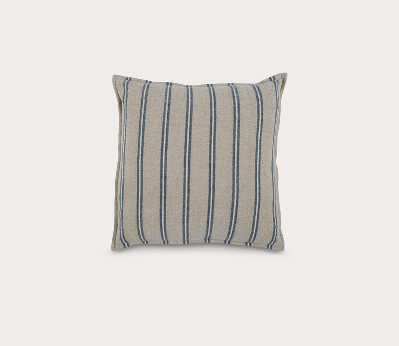 Villa by Classic Home Delgada Natural Blue Throw Pillow - Image 1