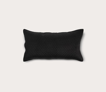 Diamond Onyx Sateen Quilted Pillow Sham by Villa Home