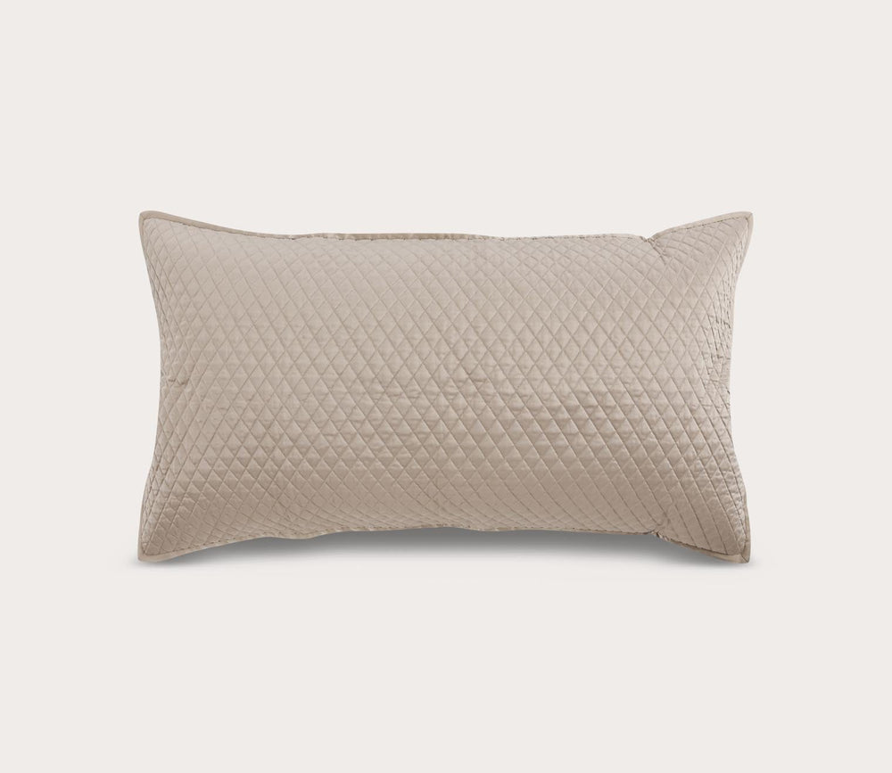 Diamond Pebble Sateen Quilted Pillow Sham by Villa by Classic Home