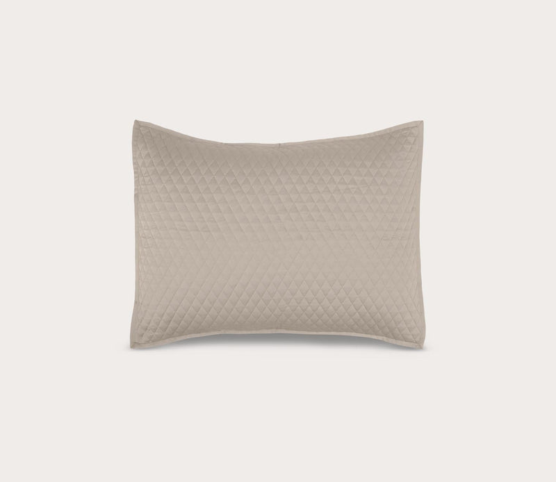 Villa by Classic Home Diamond Pebble Sateen Quilted Pillow Sham - Image 3