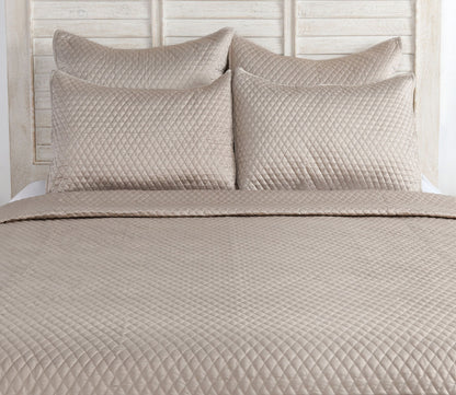 Diamond Pebble Sateen Quilted Pillow Sham by Villa by Classic Home