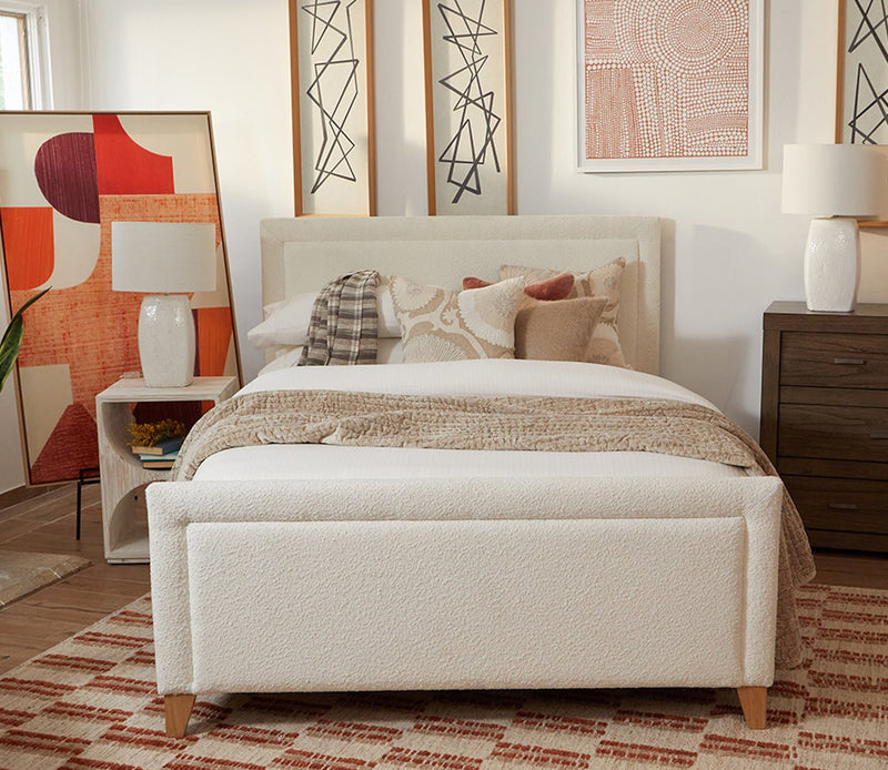 CM Home Dover Boucle Upholstered Bed - Image 8