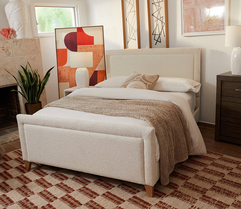 CM Home Dover Boucle Upholstered Bed - Image 7