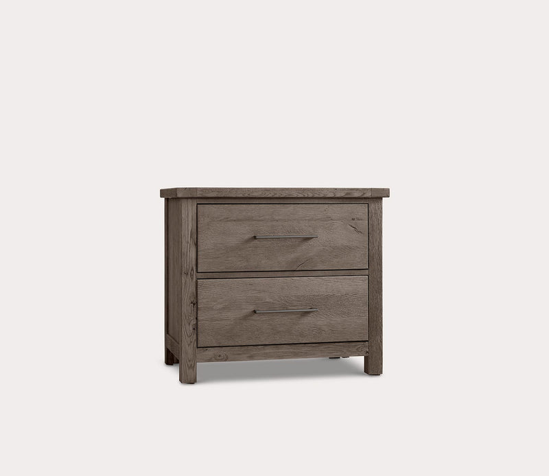 Vaughan Bassett Dovetail Mystic Grey 2-Drawer Wood Nightstand - Image 2