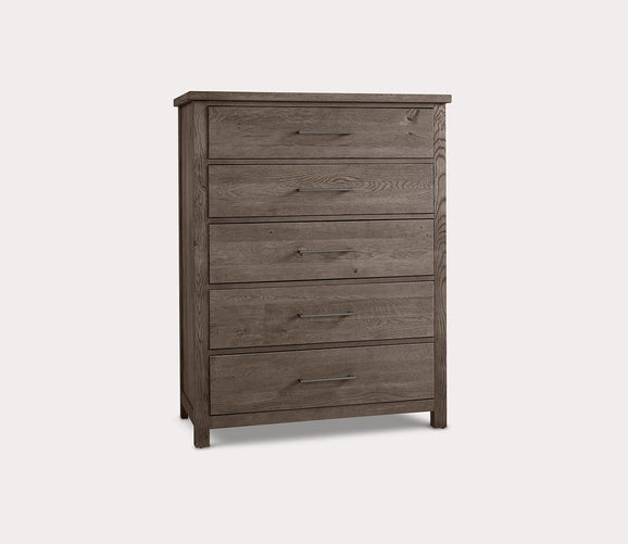 Dovetail Mystic Grey 5-Drawer Wood Chest by Vaughan Bassett