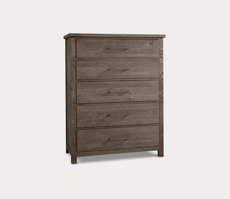 Vaughan Bassett Dovetail Mystic Grey 5-Drawer Wood Chest - Image 1