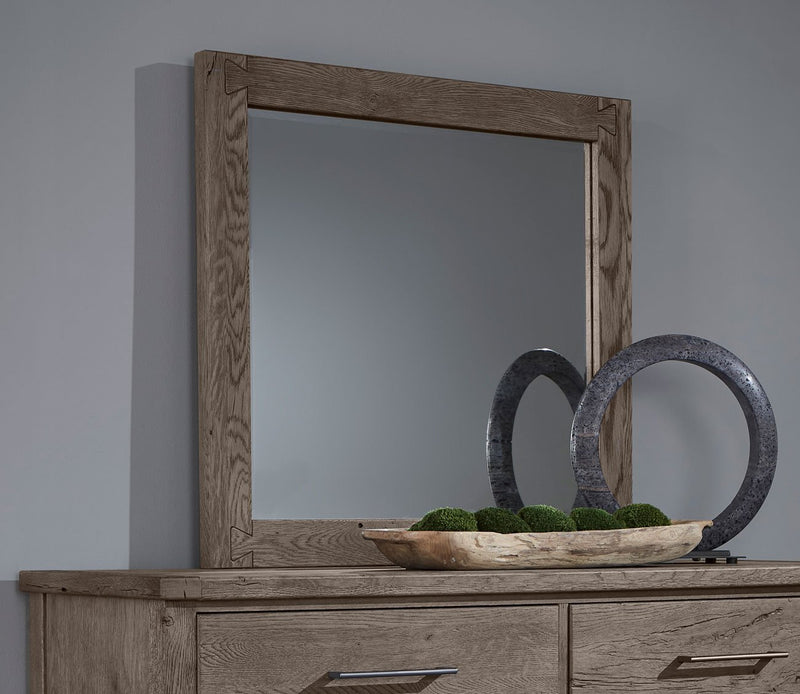 Vaughan Bassett Dovetail Mystic Grey Wood Frame Landscape Mirror - Image 1
