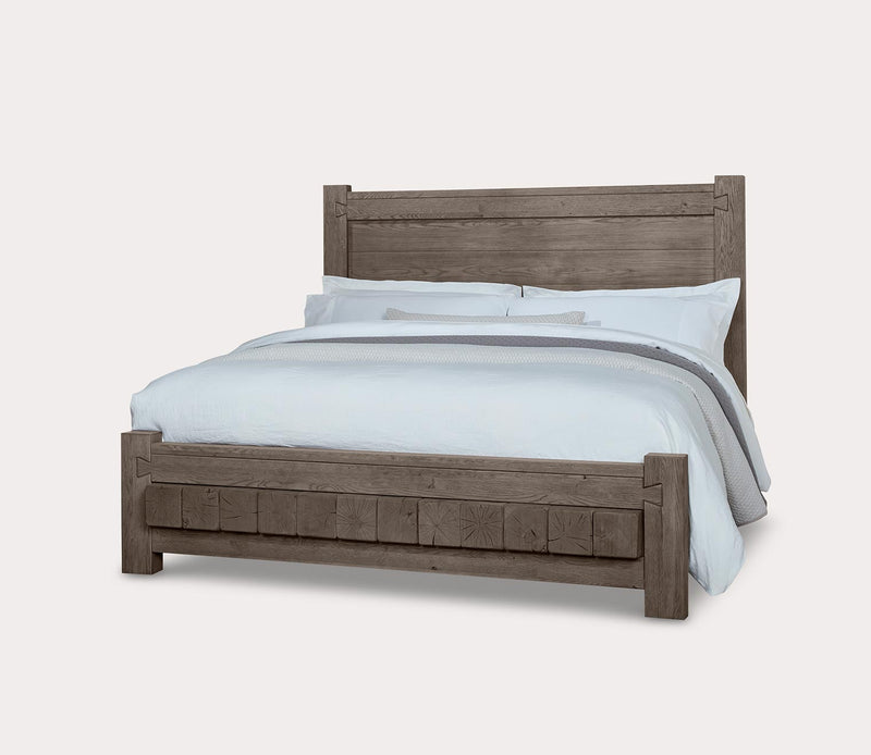 Vaughan Bassett Dovetail Mystic Grey Wood Poster Bed - Image 3