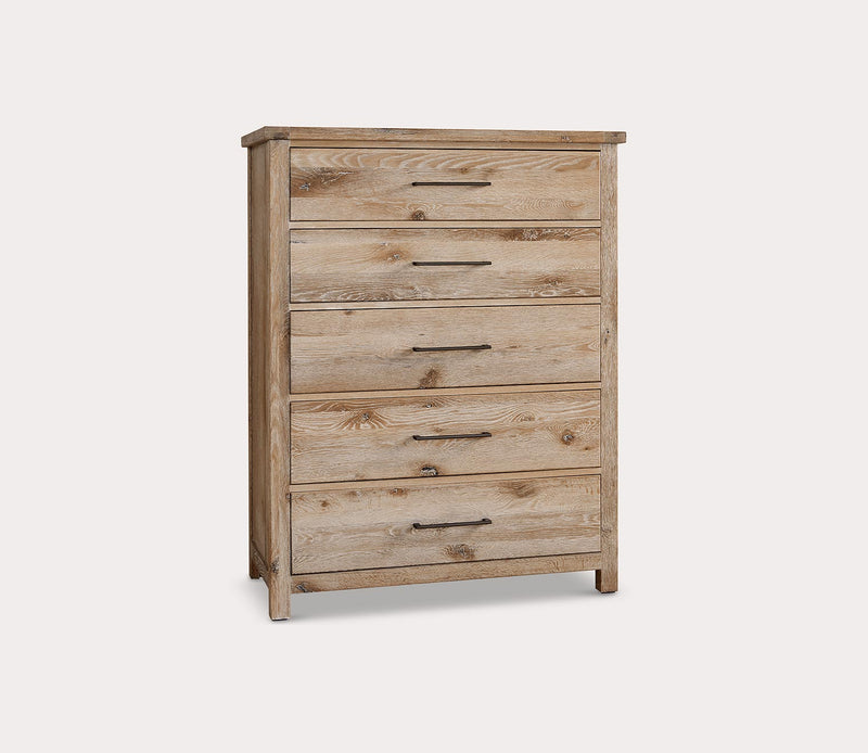 Vaughan Bassett Dovetail Sun Bleached White 5-Drawer Wood Chest - Image 1