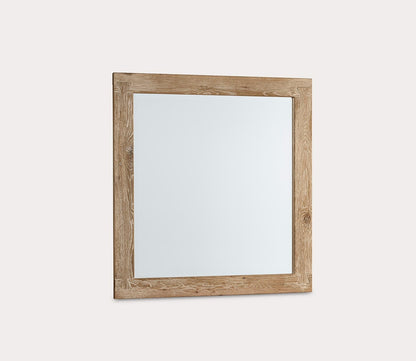 Dovetail Sun Bleached White Wood Frame Landscape Mirror by Vaughan Bassett