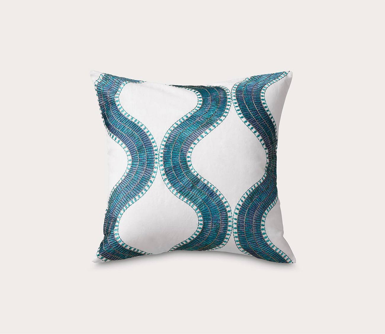 Egyptian Collar Embroidered Throw Pillow by Ann Gish