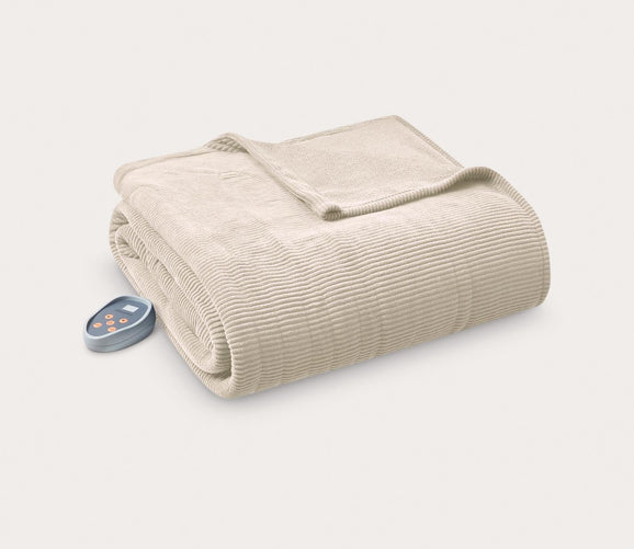 Electric Micro Fleece Heated Blanket by Beautyrest