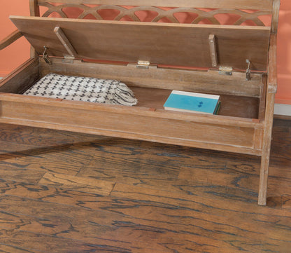 Elliana Natural Driftwood Storage Bench by Powell