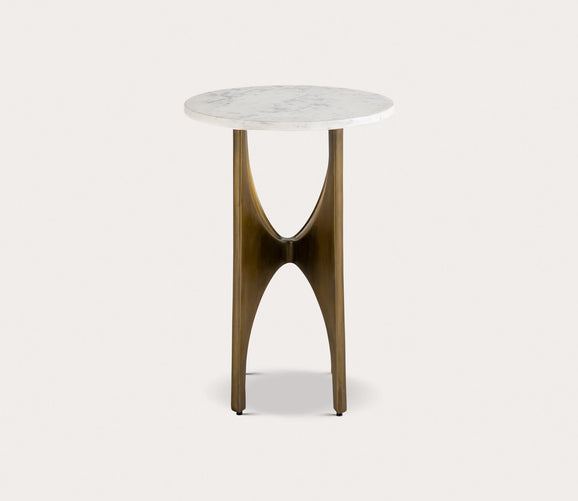 Elroy White Marble Accent Table by Elk Home