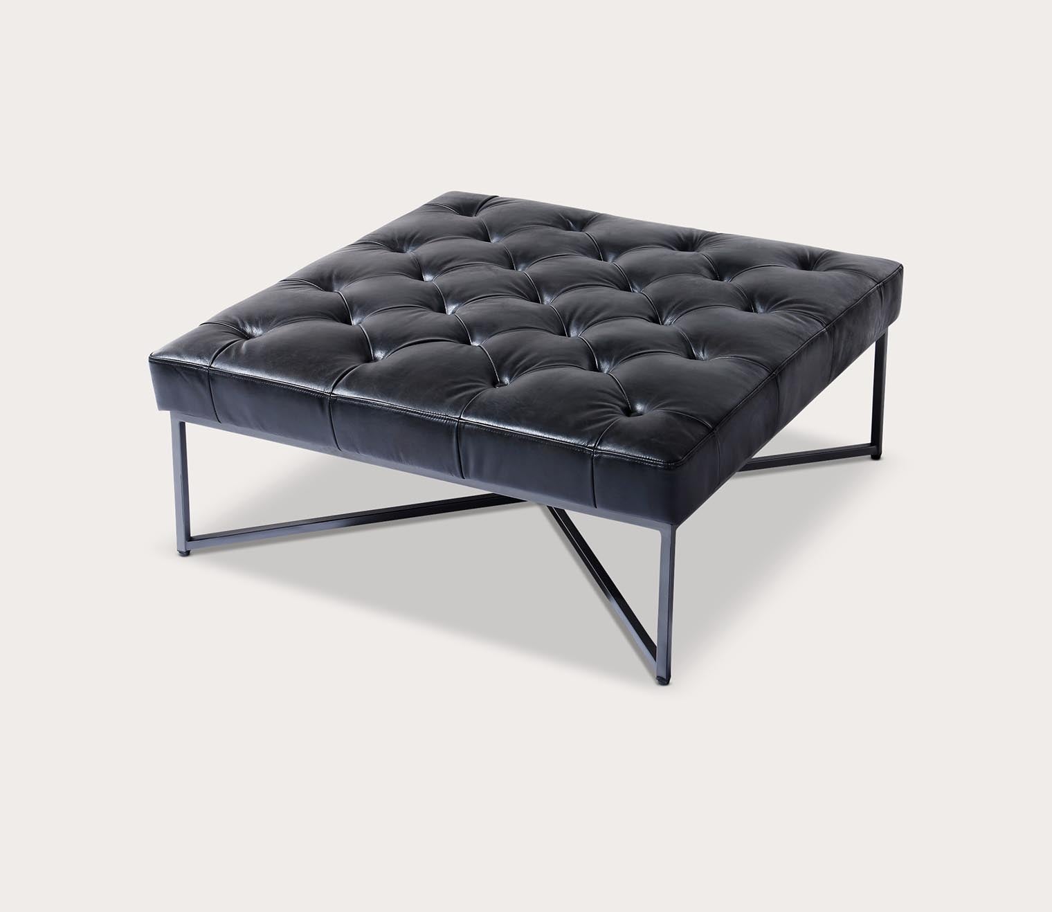 Emanuel Tufted Buffalo Leather Coffee Table by Moe's Furniture