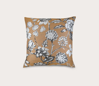 Enchanted Floral Jacquard Throw Pillow by Ann Gish