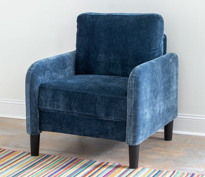 Everly Blue Velvet Accent Chair by Legacy Classic
