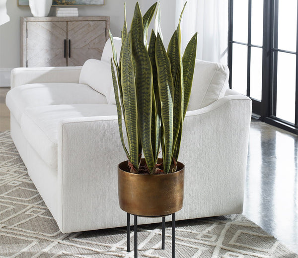 Uttermost Fasita Brass Planter– City Mattress
