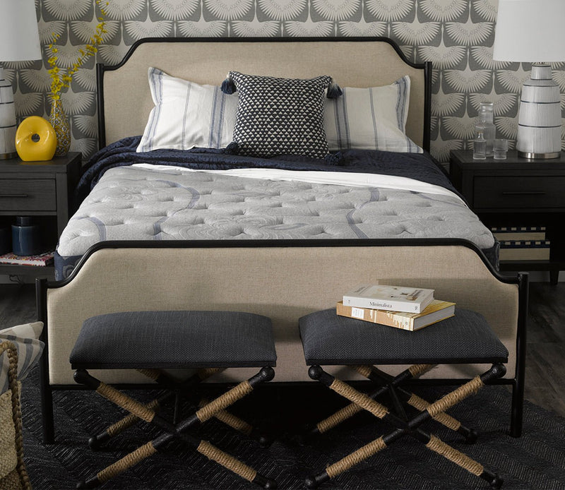 Uttermost Firth Small Navy Fabric Bench - Image 7