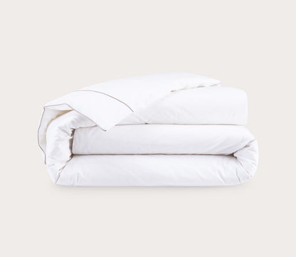 Flandre Embroidered Organic Cotton Percale Duvet Cover by Yves Delorme