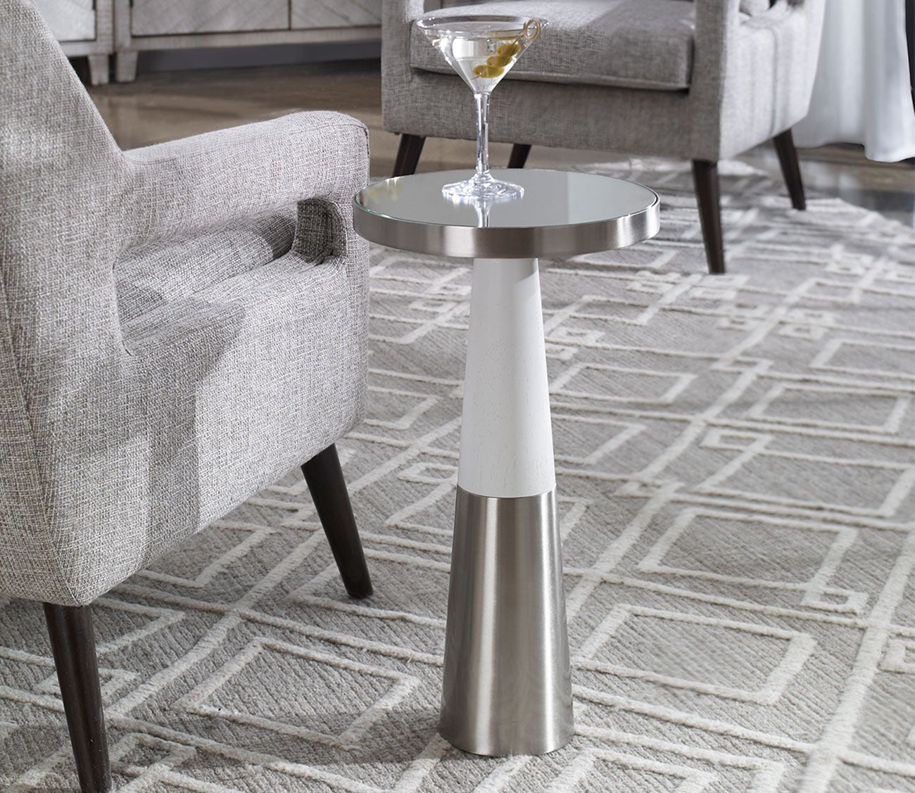 Fortier Nickel Accent Table by Uttermost