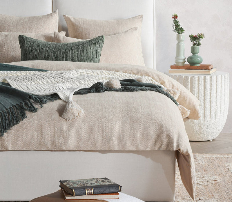 Villa by Classic Home French Herringbone 3-Piece Duvet Cover Set - Image 3