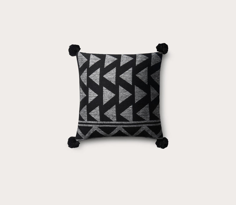 Loloi Geometric Black Throw Pillow Set of 2 - Image 1