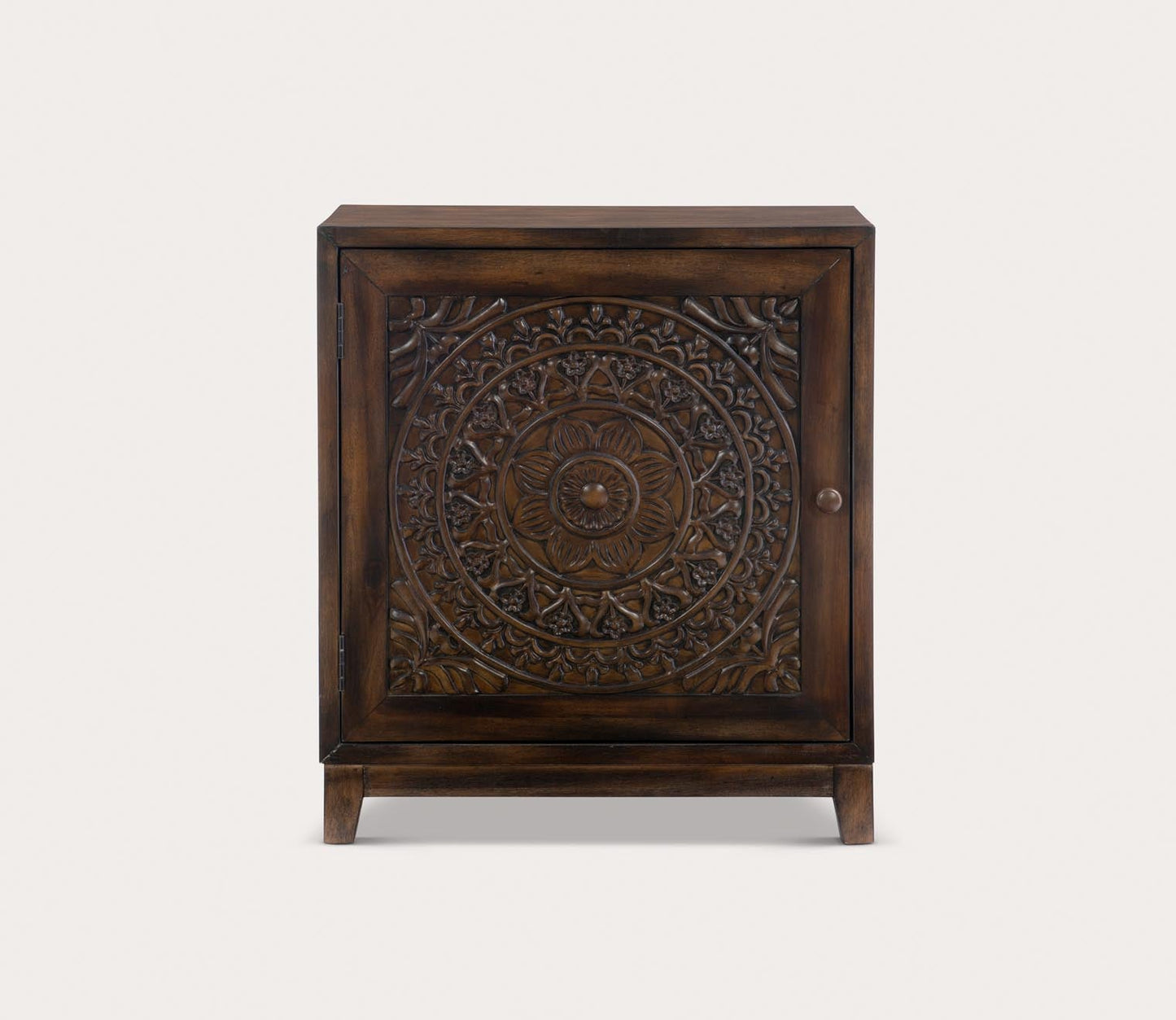 Grace Dark Brown Medallion Wood Accent Cabinet by Powell