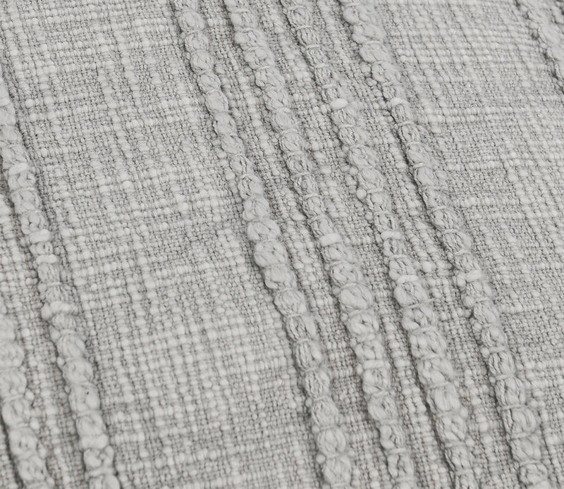 Villa by Classic Home Gratitude Gray Woven Throw Pillow - Image 2