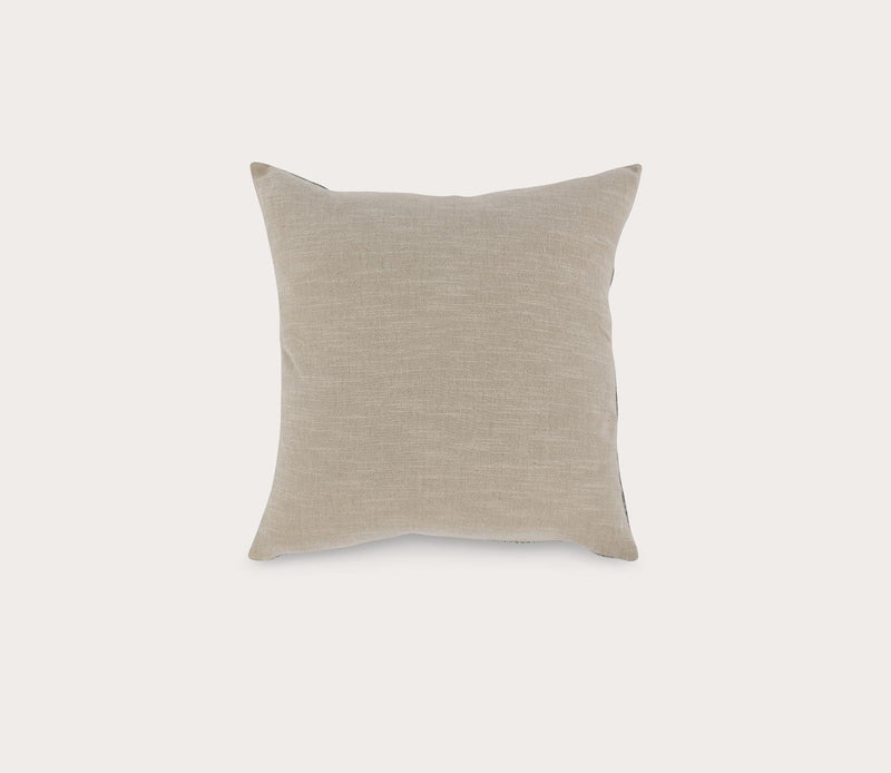 Villa by Classic Home Gratitude Gray Woven Throw Pillow - Image 4