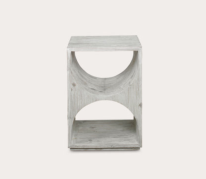 Hans White Side Table by Uttermost