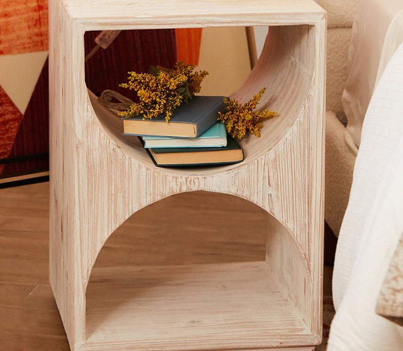 Uttermost Hans White Side Table - Image 1