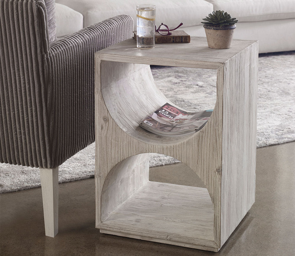 Hans White Side Table by Uttermost