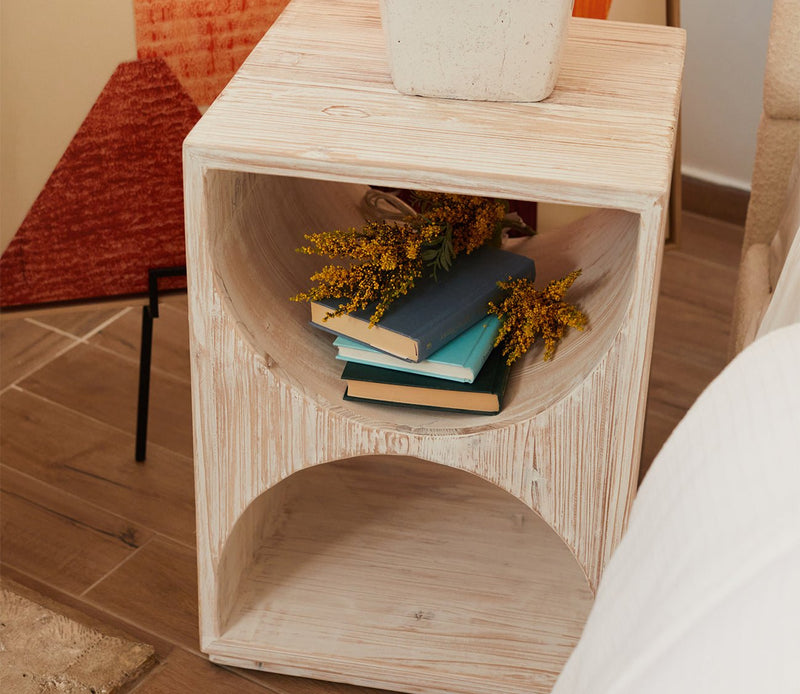 Uttermost Hans White Side Table - Image 2