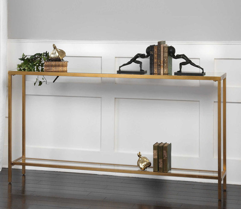Uttermost Hayley Gold Console Table - Image 2