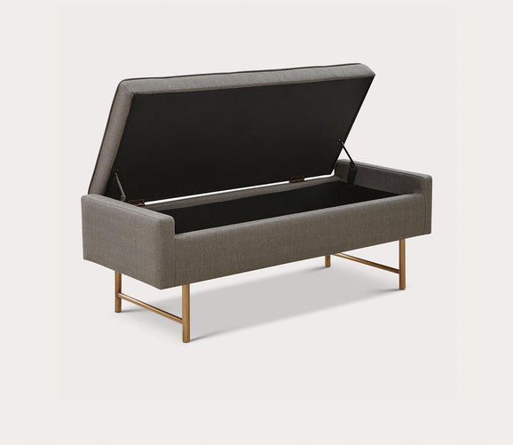 Heath Fabric Upholstered Storage Accent Bench by Madison Park