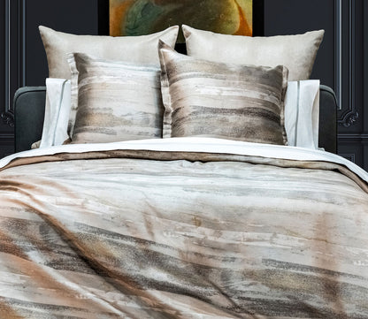 Horizon Abstract Brushstroke Throw Pillow by Ann Gish