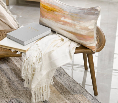 Hunter White Throw Blanket by Villa by Classic Home