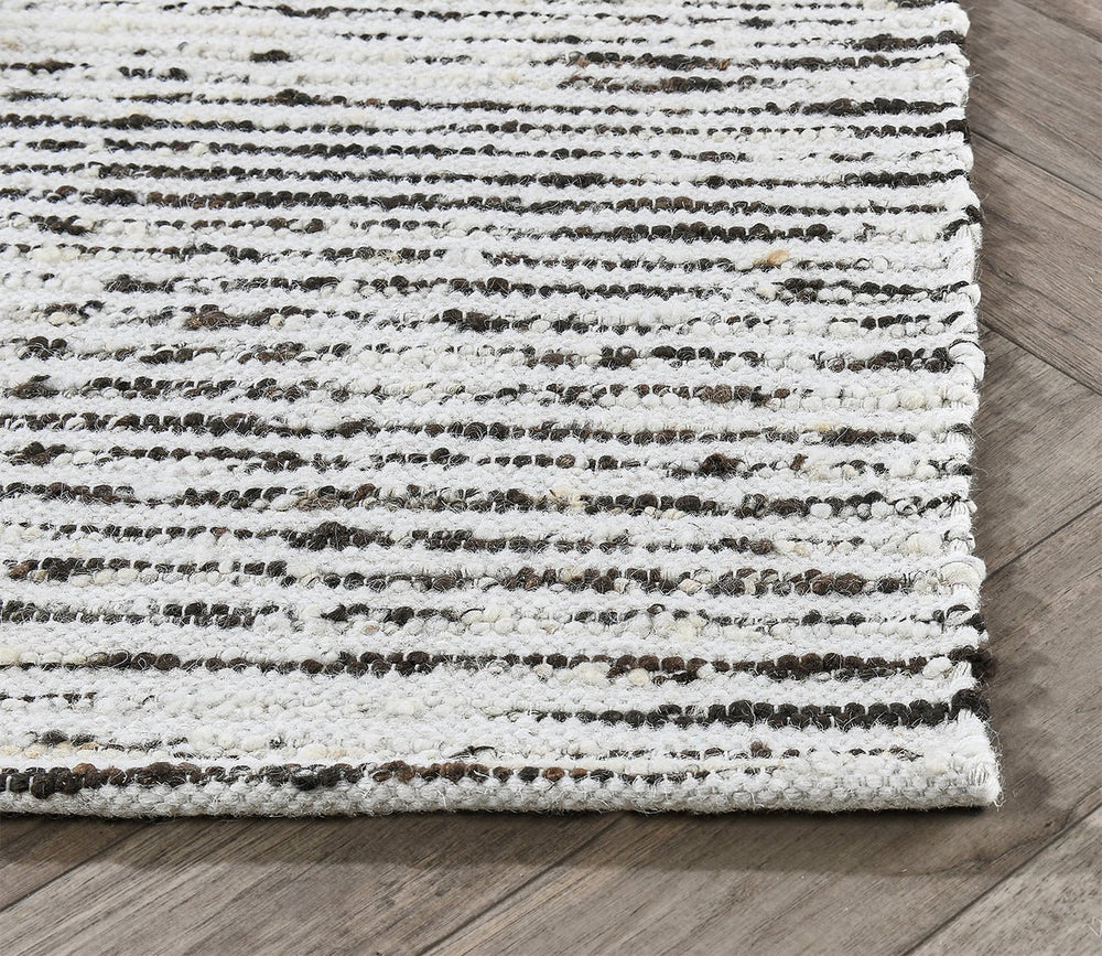 Isa Stripe Ivory Black Area Rug by Villa by Classic Home