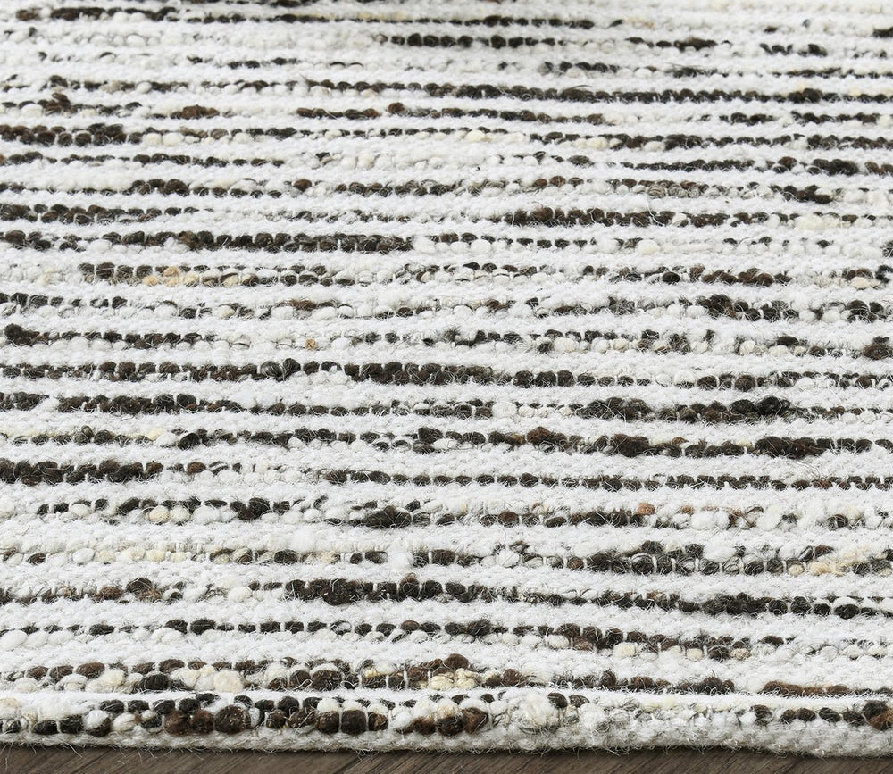 Isa Stripe Ivory Black Area Rug by Villa by Classic Home