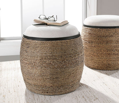 Island Straw Accent Stool by Uttermost