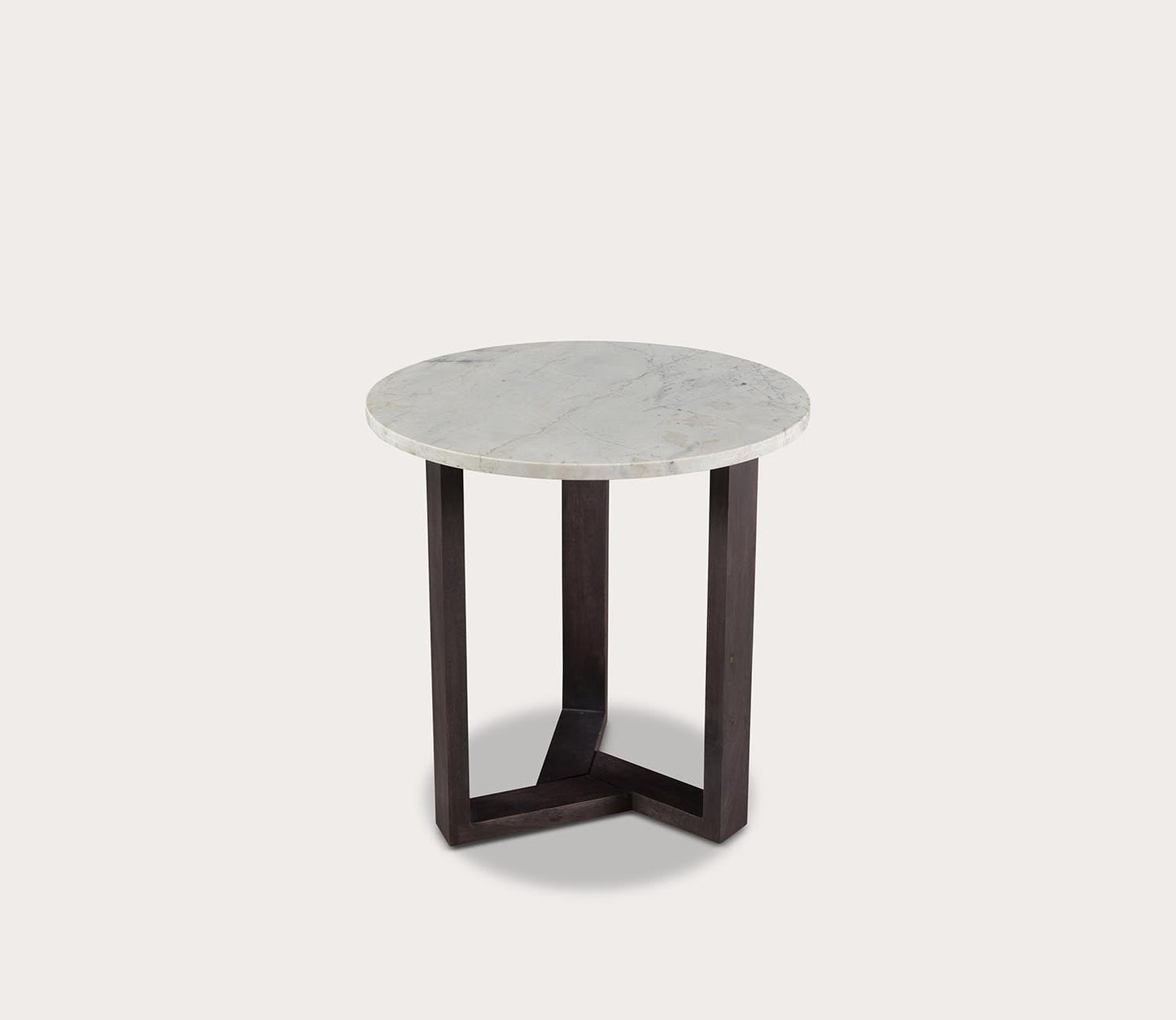 Jinxx Charcoal Grey Marble Round Side Table by Moe's Furniture