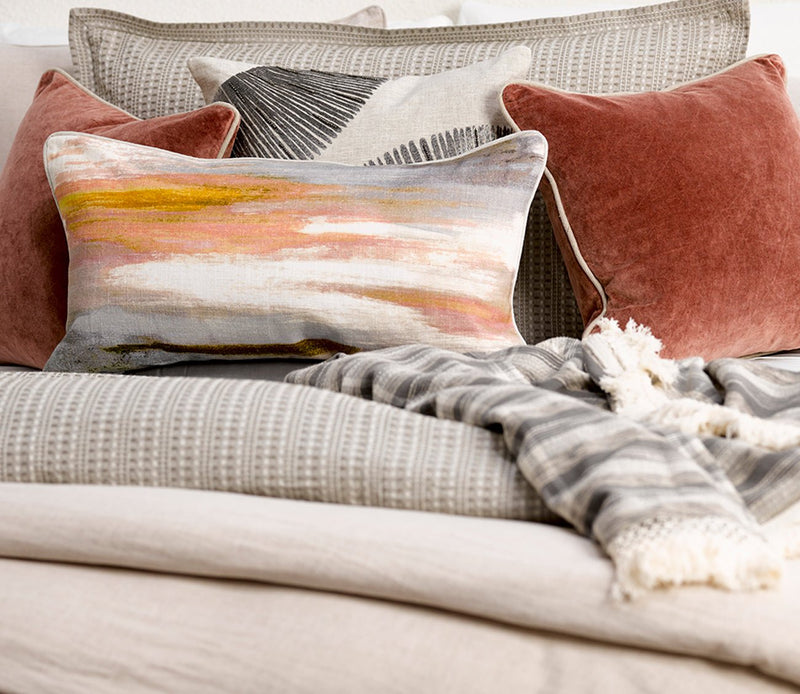 Villa by Classic Home Karlie Gray Ivory Throw Blanket - Image 2