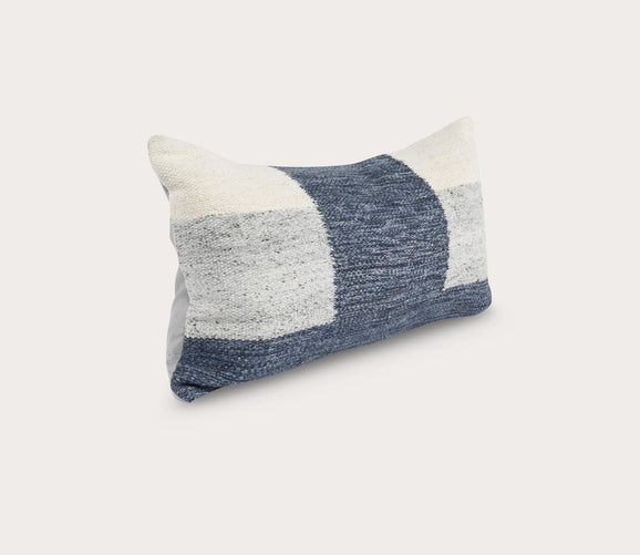 Kass Night Blue Gray Throw Pillow by Villa by Classic Home