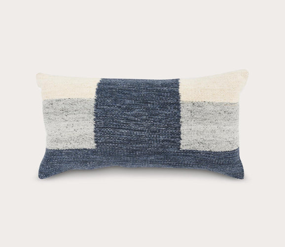 Kass Night Blue Gray Throw Pillow by Villa by Classic Home