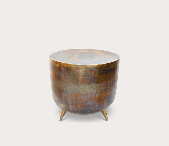 Kettel Brass Drum Accent Table by Moe's Furniture