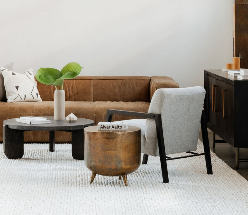 Moe's Furniture Kettel Brass Drum Accent Table - Image 3