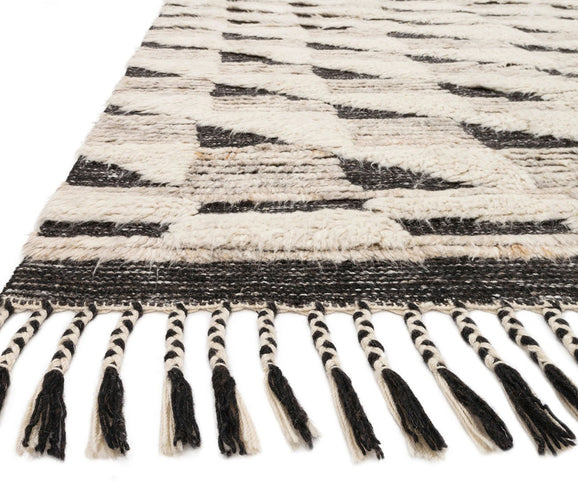 Khalid Natural Black Area Rug by Loloi